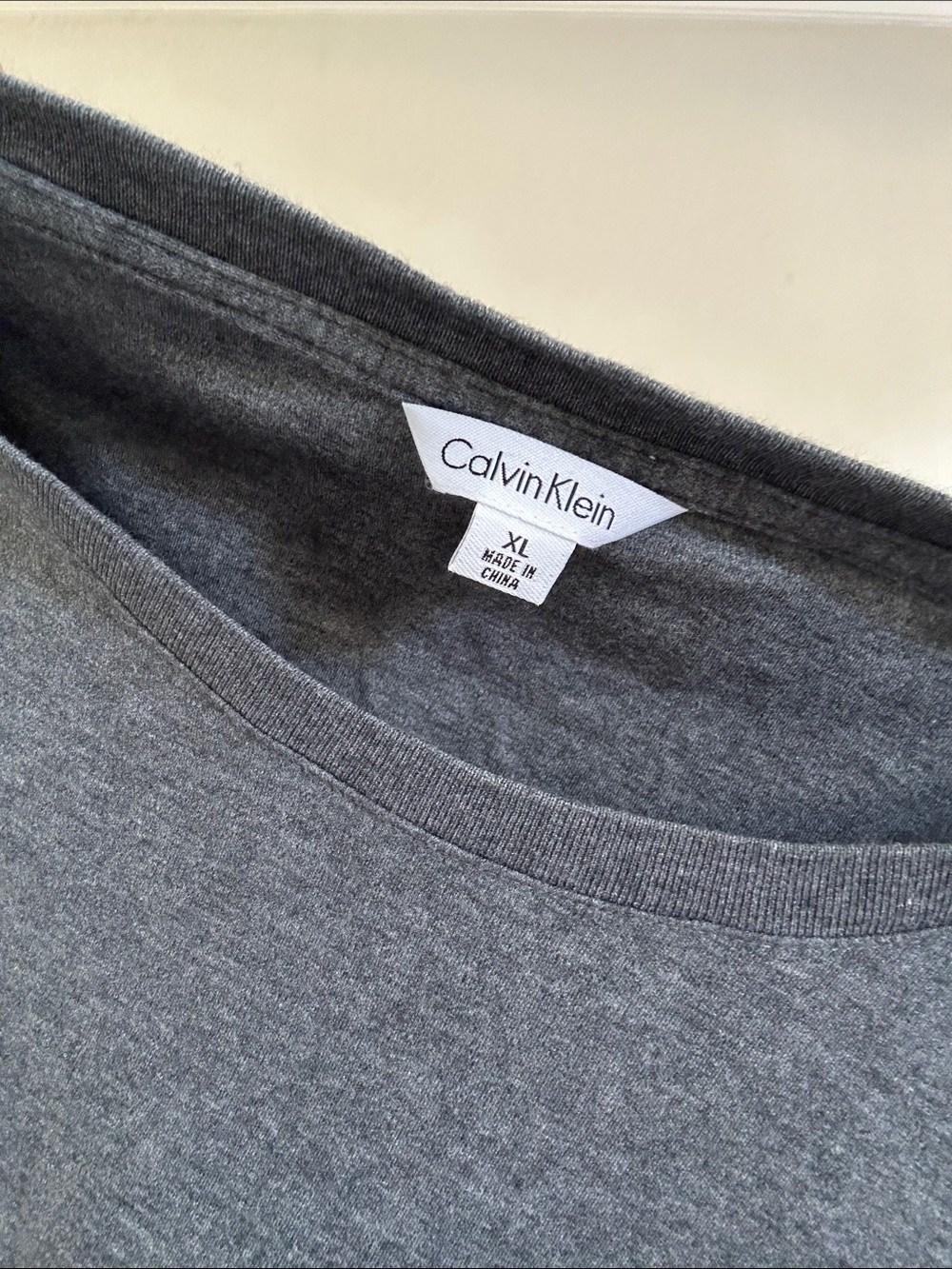 Calvin Klein Men's Charcoal Crewneck Short Sleeve Tee